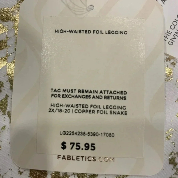 Fabletics High-Waisted Foil Legging Size 2 X - Picture 7 of 11